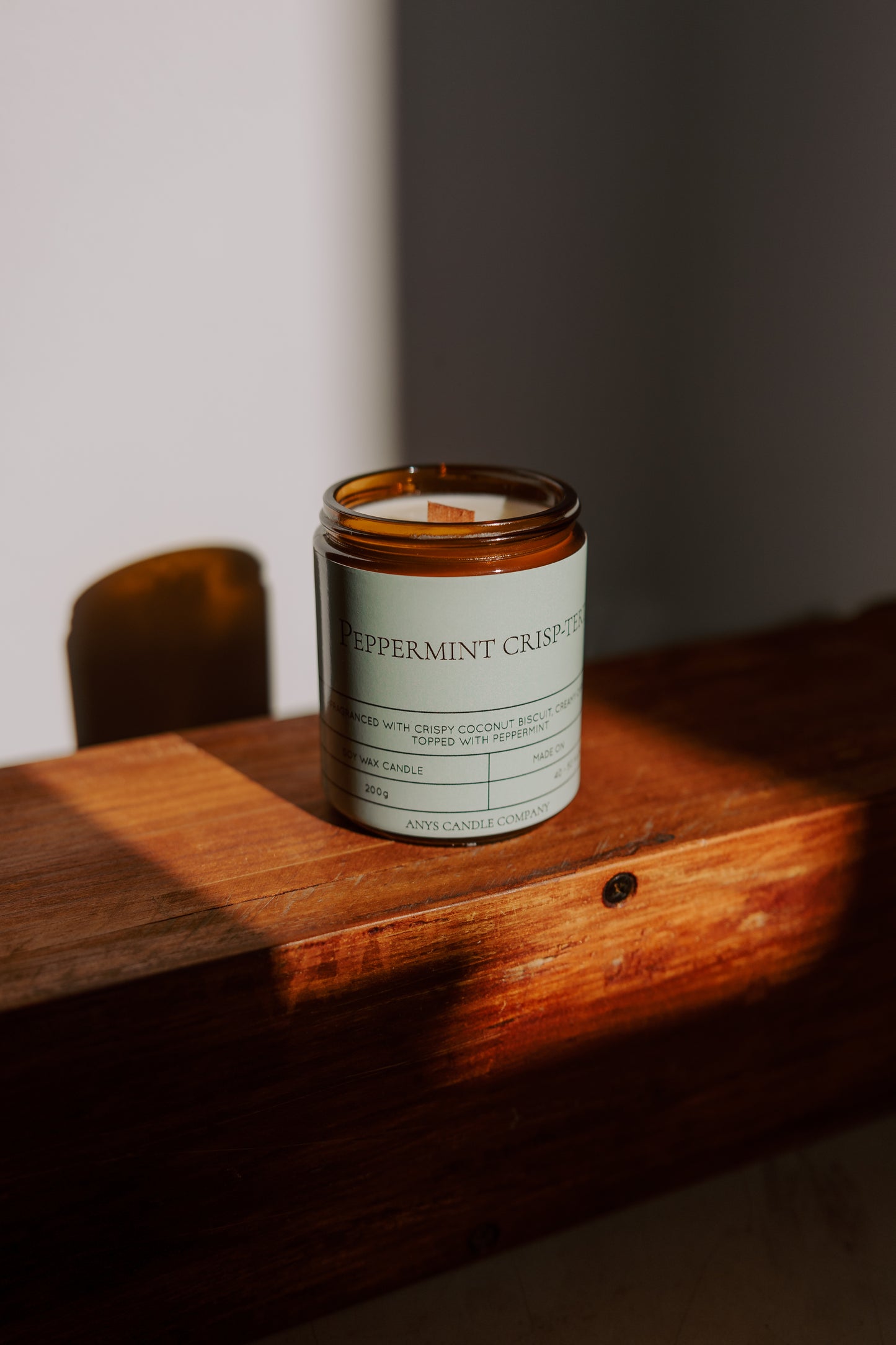 Peppermint Crisp-Tert 200g Soy Wax Candle